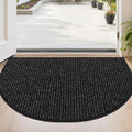BEQHAUSE Dirt Trapper Door Mat 24" x 36" Half Circle Non-Slip Washable Doormats by BEQHAUSE