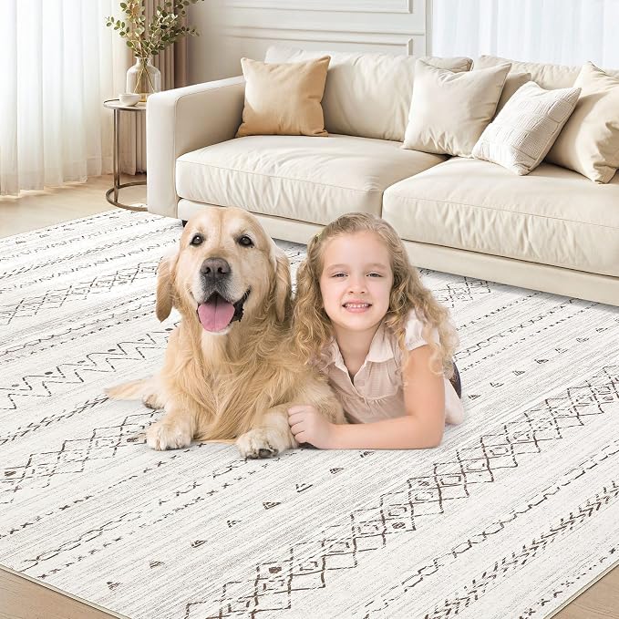 cotiled 5x8 Area Rugs Living Room Rug: Washable Boho Rugs - Image 6