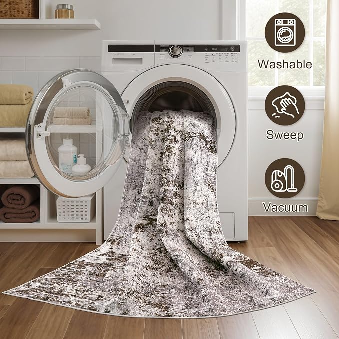 DMOYEST 9x12 Area Rug for Living Room, Washable & Non Slip Large Indoor Carpet - Image 7