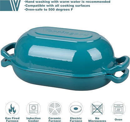 VORRINGARD Enameled Cast Iron Sourdough Bread Oven, Dutch Oven, Loaf Cast Iron - Image 3