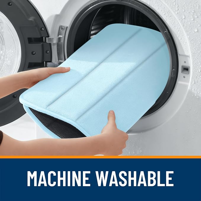 OLANLY Memory Foam Long Bathroom Rugs Runner 59x20, Super Soft Absorbent Bath - Image 8