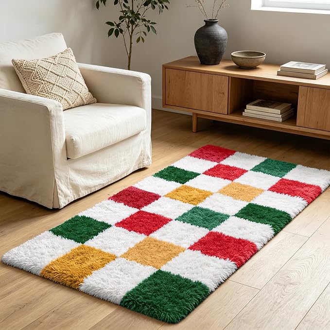 Shag Runner Rug for Bedroom Living Room 3x7 Upgrade Non-Slip Fluffy Soft - Image 5