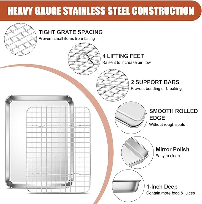 E-far Stainless Steel Baking Sheet - Image 3