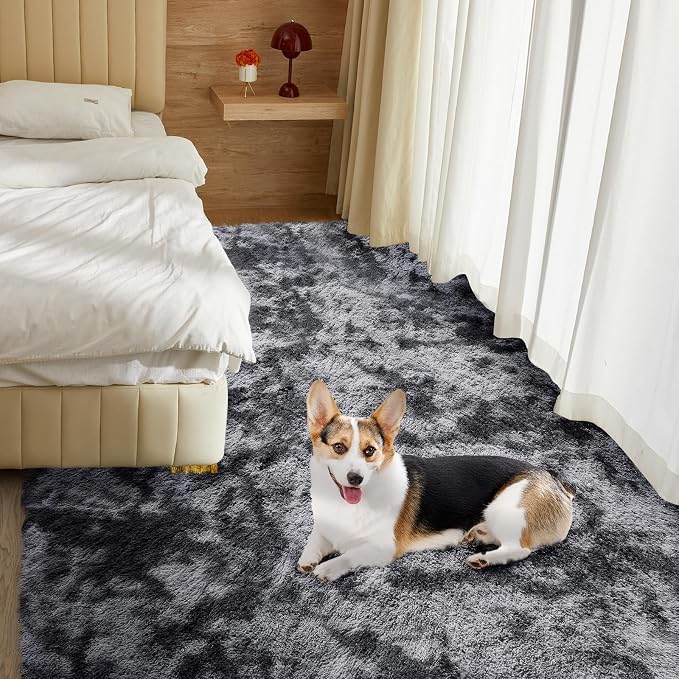 5X8 Ultra Soft Rug for Living Room, Fluffy Shag Area Rug for Bedroom, Modern - Image 9