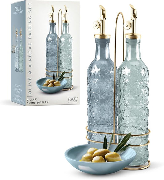 COOK WITH COLOR Glass Olive Oil Bottle Dispenser by CookwithColor