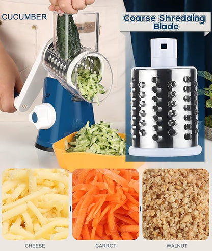Ourokhome Rotary Cheese Grater Hand Crank, Kitchen Shredder Speed Mandolin - Image 4