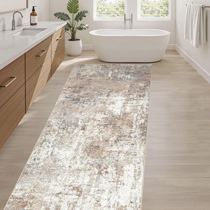 Runner Rug Kitchen Washable Rugs: 2x6 Non-Slip Abstract Soft Modern Stain - Image 5