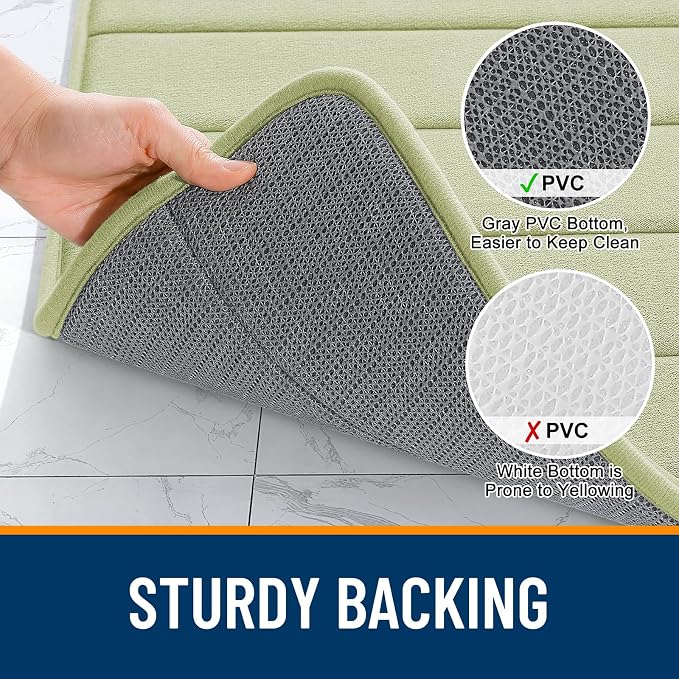 OLANLY Memory Foam Long Bathroom Rugs Runner 70x24, Super Soft Absorbent Bath - Image 7