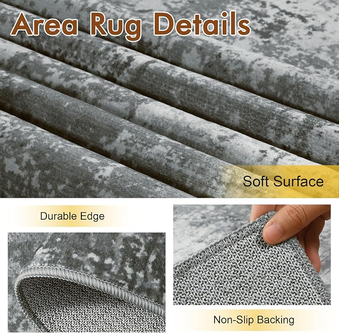 8x10 Ft Large Area Rugs for Living Room, Soft Non-Slip Washable Rugs Modern - Image 6