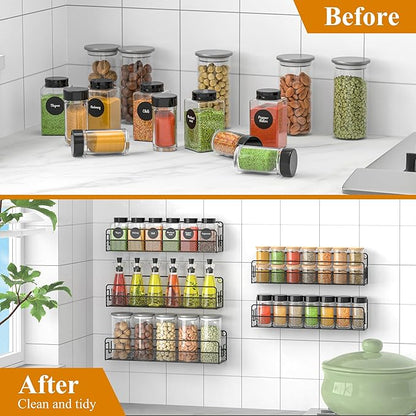 Wall Mounted Spice Rack Organizer, Pantry Door Organizer & Hanging Storage - Image 8