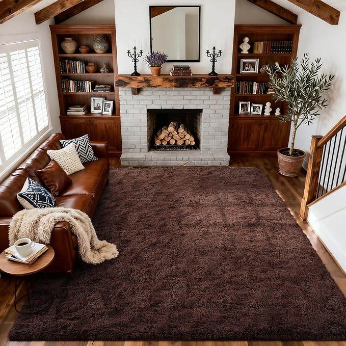 8x10 Ft Extra Large Shag Rugs for Living Room, Ultra Soft Fluffy Furry Area - Image 2