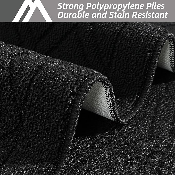 COSY HOMEER 48x20 Inch/30X20 Inch Kitchen Rug Mats Made of 100% Polypropylene 2 - Image 2