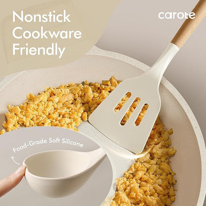 CAROTE 22pcs Silicone Cooking Utensils Set, 446°F Heat Resistant Kitchen - Image 4