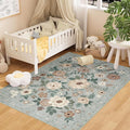 DUKINO 3x5 Area Rug, Floral Rugs by DUKINO