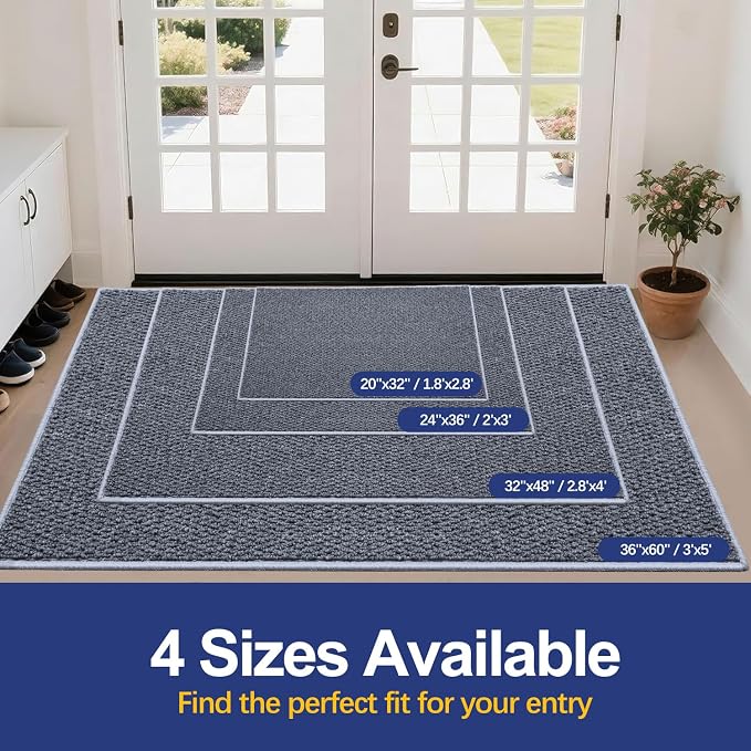 Dirt Trapping Door Mat 20x32, 3D Scarping Surface Doormat - Image 6