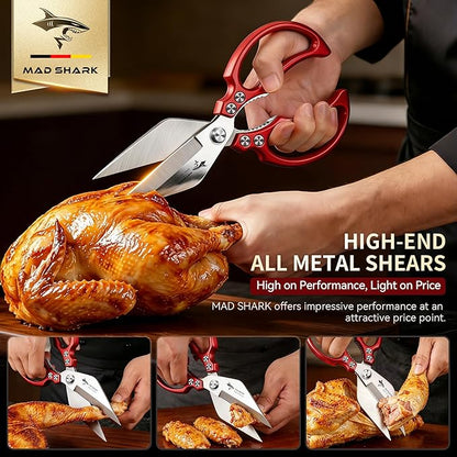 MAD SHARK Heavy Duty Kitchen Scissors, Dishwasher Safe All Purpose Kitchen - Image 2
