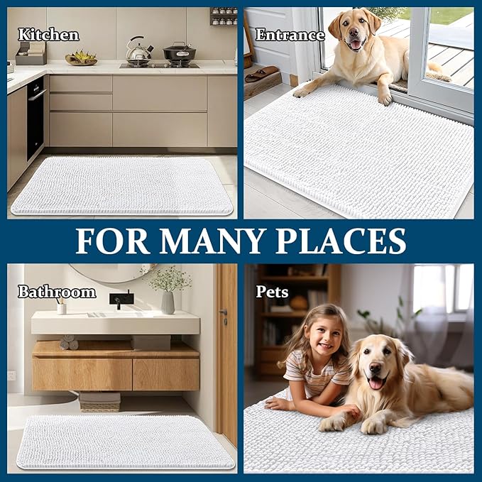 OLANLY Dog Door Mat for Muddy Paws 70x32, Absorbs Moisture and Dirt, Absorbent - Image 8