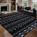 SERISSA 5x7 Area Rugs for Living Room, Washable Non-Slip Black and White Boho by SERISSAHomeDecorCollection