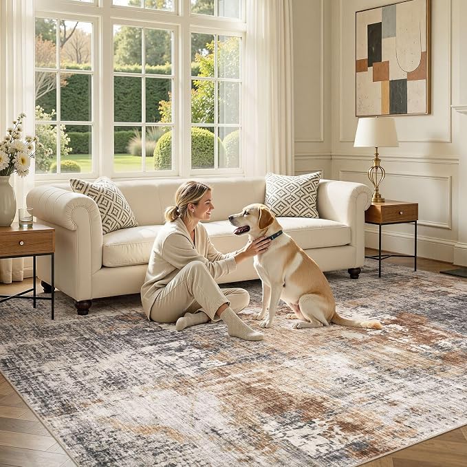DMOYEST Square Area Rug Living Room Rugs - Image 5