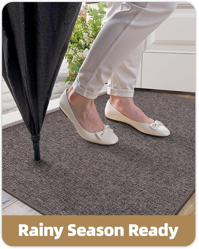 Color&Geometry Ultra Thin Indoor Door Mat 36"x56", Non Slip Rubber Backed Dirt - Image 7