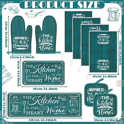 Fourluoo 10 Pcs Farmhouse Kitchen Decor and Accessories Set 4 Kitchen Towels 2 - Image 4