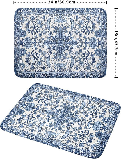 Chinoiserie Floral Dish Drying Mat - Image 2