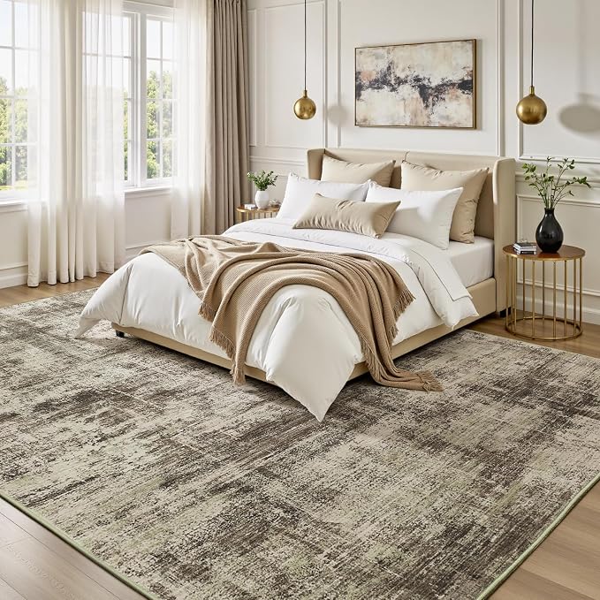 Lofus 5x7 Area Rug for Living Room, Neutral Modern Washable Carpet for Bedroom - Image 2