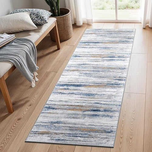2x7 Washable Runner Rugs for Hallway: Easy-to-Clean Abstract Runners for by WIEVEDENS