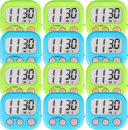 Timer for Kids Teachers Digital Kitchen Timers for Cooking Large Magnetic by AOUCE