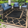 GENIMO Outdoor Rug 8' x 10' Patio Waterproof, Foldable Reversible Plastic Straw by GENIMO