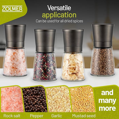 ZOLMER® Premium Stainless Steel Salt and Pepper Grinder Set manual | Adjustable - Image 4