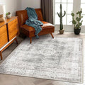 CHAMPLANT Washable Area Rug 3'x5' Vintage Traditional Floor Cover Foldable Thin by CHAMPLANT