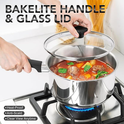 MICHELANGELO Stainless Steel Sauce Pan - Image 3