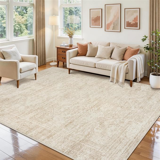 5x7 Area Rugs for Living Room Rug Washable: Abstract Rug for Dining Room - Image 3