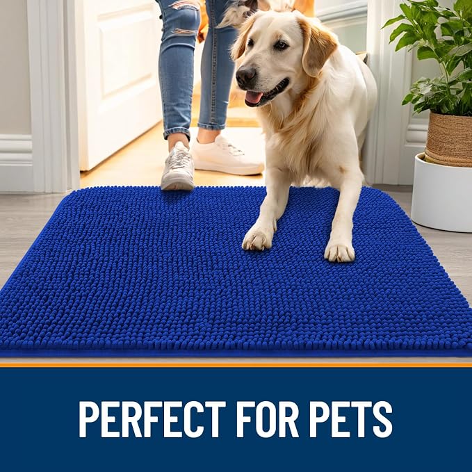 OLANLY Dog Door Mat for Muddy Paws 50x30, Absorbs Moisture and Dirt, Absorbent - Image 6