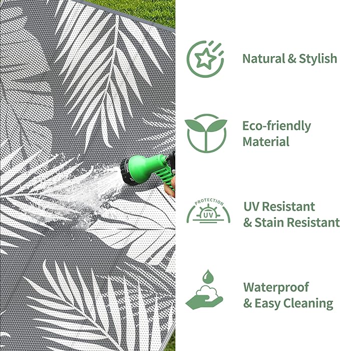 GENIMO Outdoor Rug 4' x 6' Waterproof - Image 6