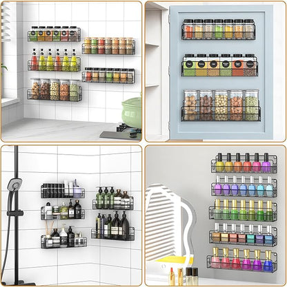 Wall Mounted Spice Rack Organizer, Pantry Door Organizer & Hanging Storage - Image 6