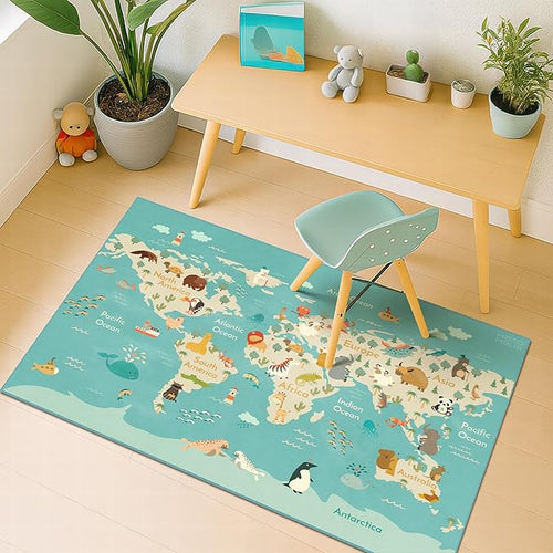 3x5 Play Mat for Kids Playroom by HazoHaus