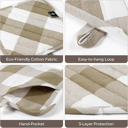 Cotton Pot Holders for Kitchen Heat Resistant Potholder, Hot Pads, Trivet - Image 3