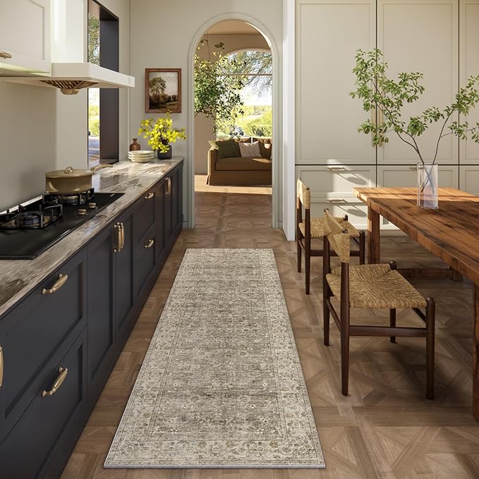 Washable Kitchen Rug Runners for Hallways: 2'6"x8' Bedroom Runner Rug Non Slip - Image 2