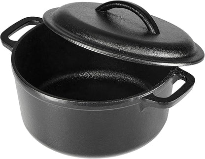 Amazon Basics Pre-Seasoned Cast Iron Mini Dutch Oven Pot - Image 2