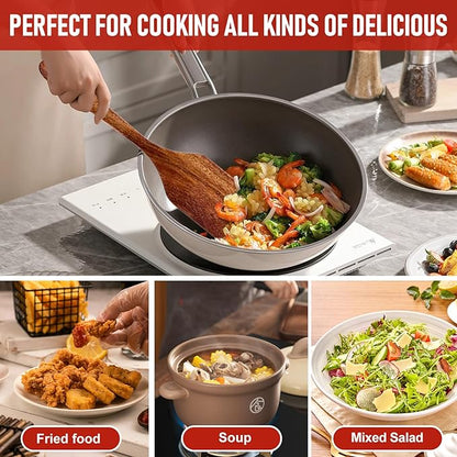 5 PCS Wooden Cooking Utensils Set, Kitchen Utensils Set, Wooden Spoons - Image 4