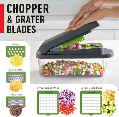 Mueller Pro-Series 10-in-1, 8 Blade Vegetable Chopper, Onion Mincer, Egg Slicer - Image 5
