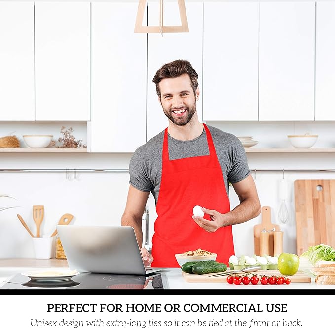 GREEN LIFESTYLE 120 Pack Professional Chef Apron – Grilling Aprons - Image 4