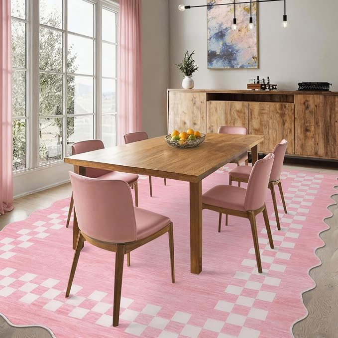 Small Bedroom Area Rug 3x5 Checkered Area Rug - Image 2