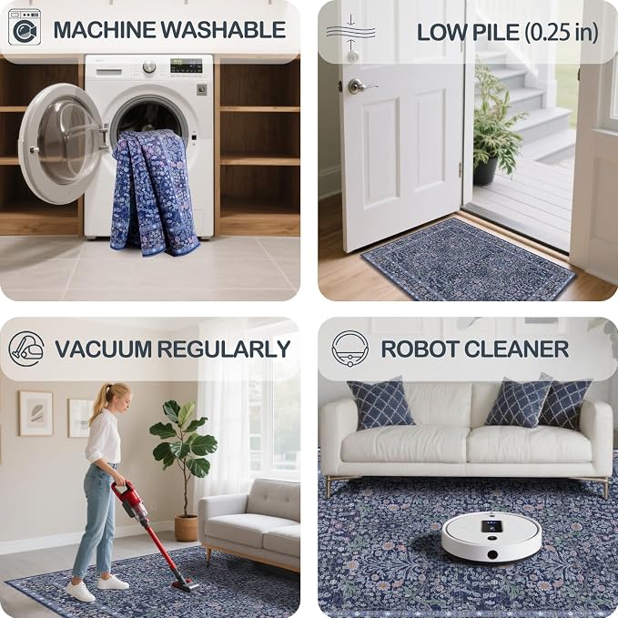 Washable 2'6" x 8' Runners for Hallways, Non Slip Long Floor Runner for Kitchen - Image 6