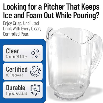 Carlisle FoodService Products Versapour Clear Pitcher Tall Pitcher - Image 3
