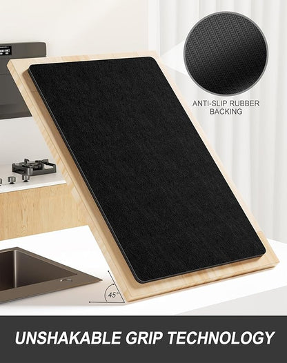 Rnivvi Dish Drying Mat for Kitchen Counter, XL 15 x 24" Super Absorbent Drainer - Image 5