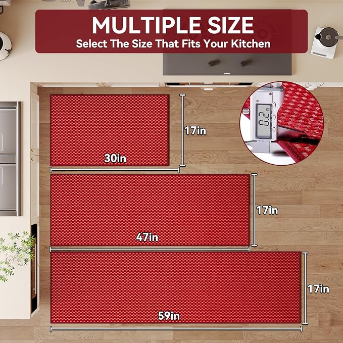 YDKGL Kitchen Runner Rugs Non Slip Washable, Super Absorbent Soft Chenille - Image 2