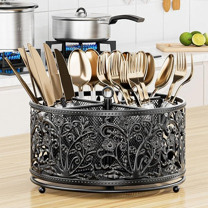 YIUKEA 360° Rotating Utensil Caddy - Image 3